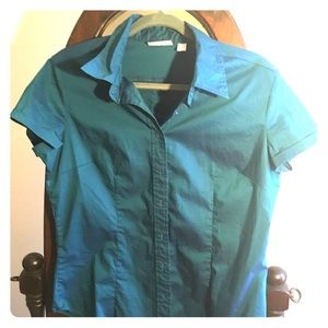 Teal New York & Company short sleeve shirt